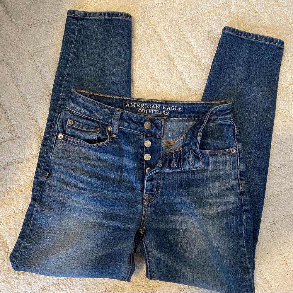 Vintage high-rise straight leg jeans